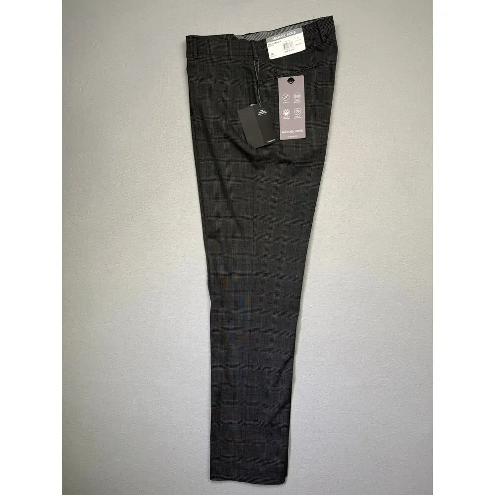 Michael Kors Men's Classic Fit Fall Pattern Pants  Gray 34x34 $95